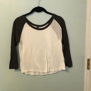 Brandy Melville Cropped Baseball Tee